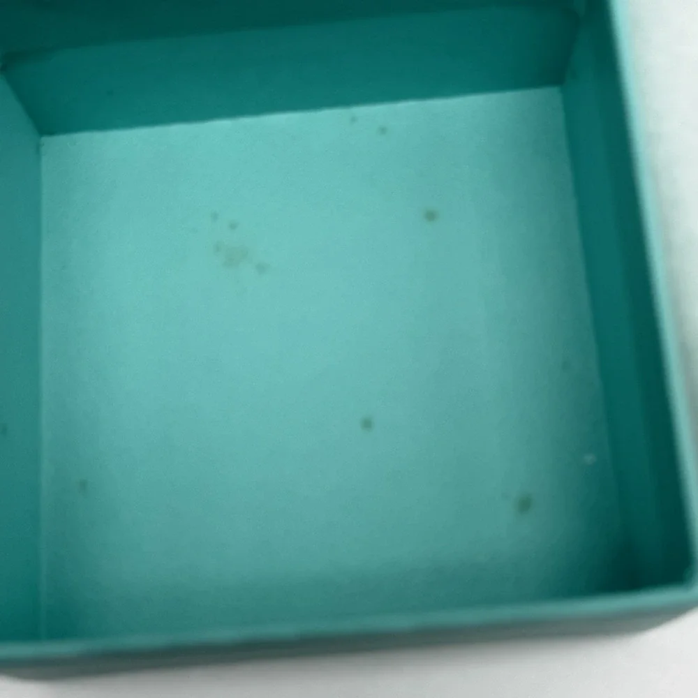 EMPTY Tiffany & Co Blue Jewelry Gift Box with Cotton Filling 3